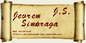 Jevrem Šimpraga vizit kartica